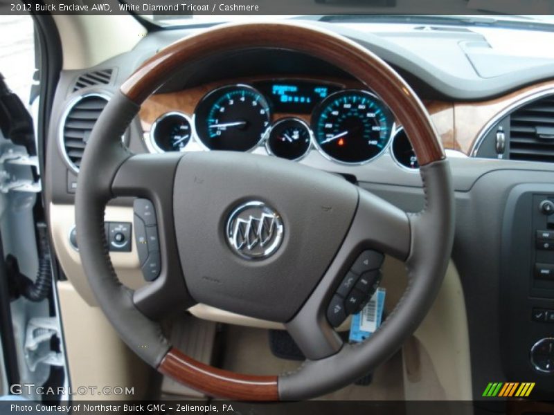 White Diamond Tricoat / Cashmere 2012 Buick Enclave AWD