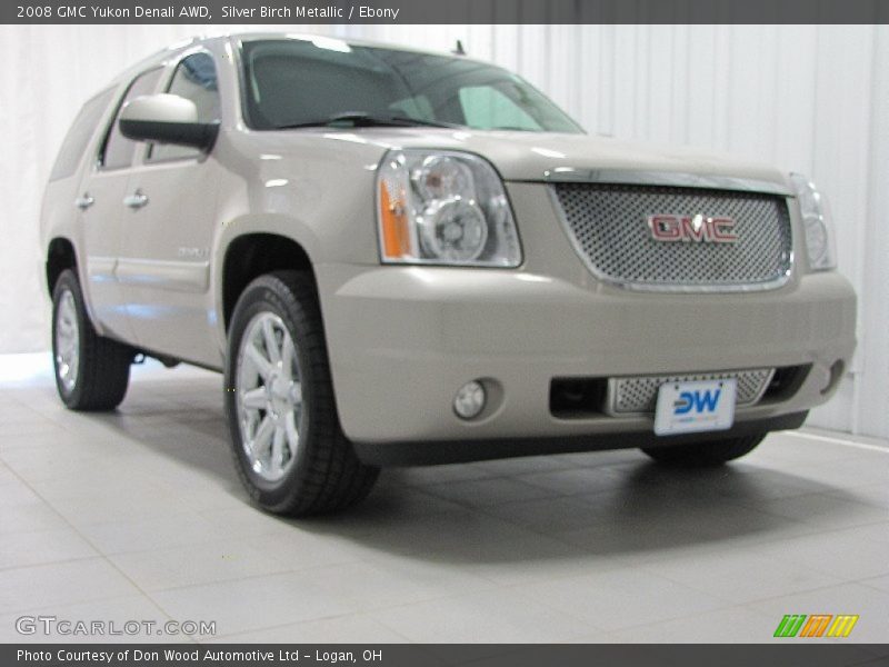 Silver Birch Metallic / Ebony 2008 GMC Yukon Denali AWD