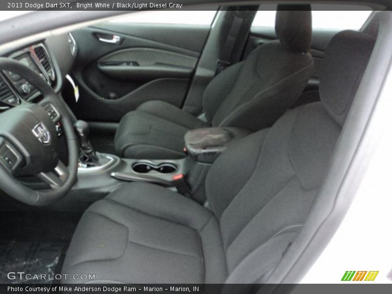Bright White / Black/Light Diesel Gray 2013 Dodge Dart SXT