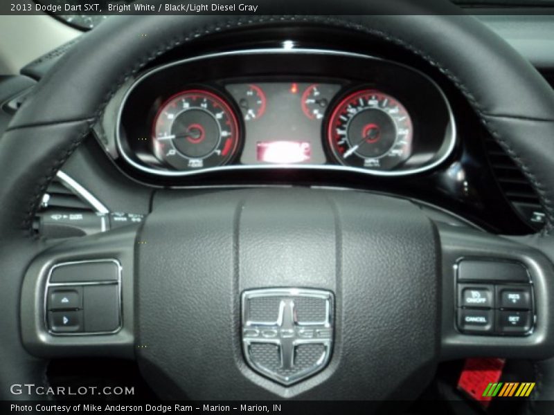 Bright White / Black/Light Diesel Gray 2013 Dodge Dart SXT