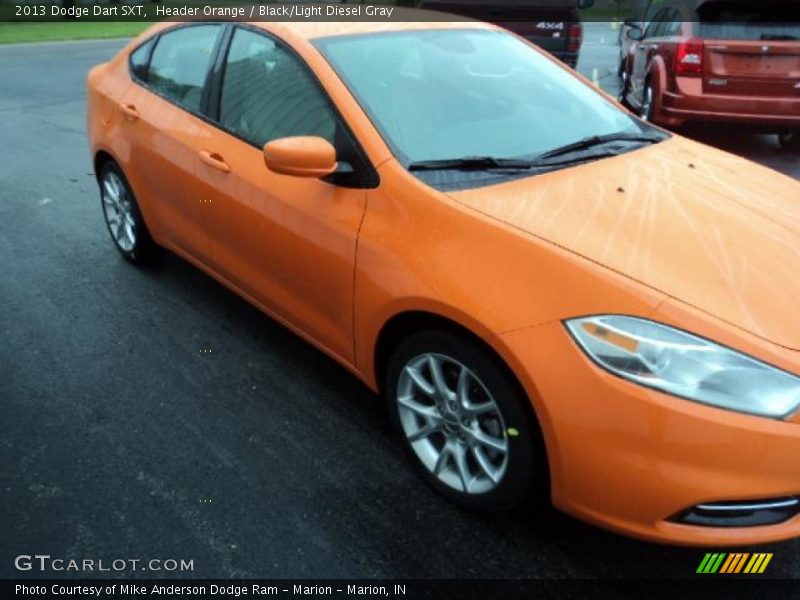 Header Orange / Black/Light Diesel Gray 2013 Dodge Dart SXT