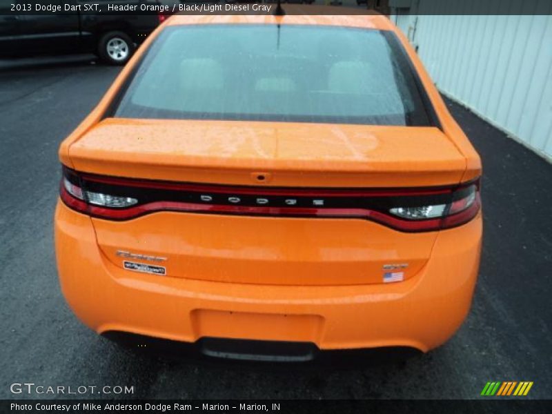 Header Orange / Black/Light Diesel Gray 2013 Dodge Dart SXT