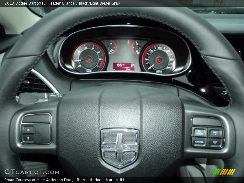 Header Orange / Black/Light Diesel Gray 2013 Dodge Dart SXT