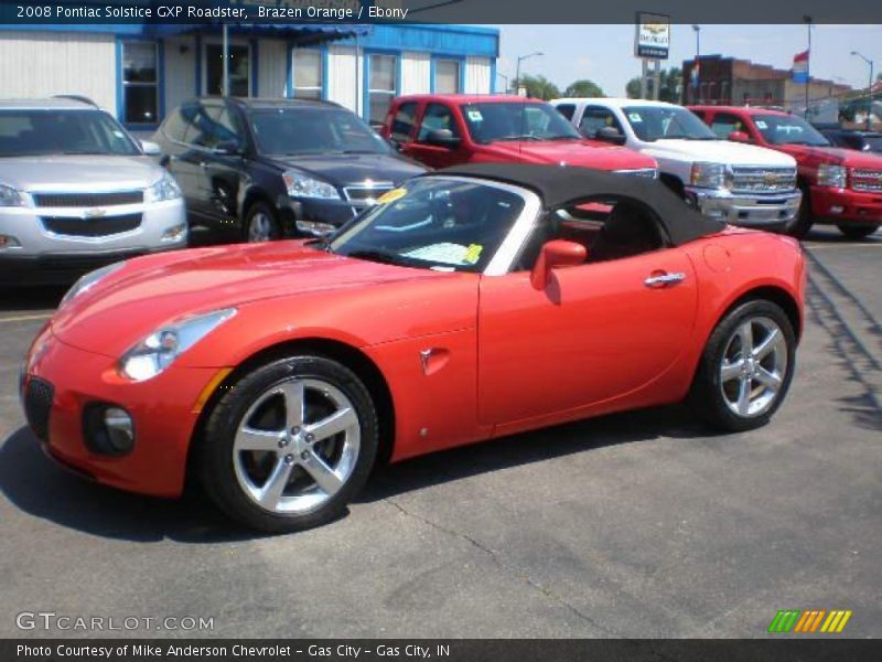 Brazen Orange / Ebony 2008 Pontiac Solstice GXP Roadster