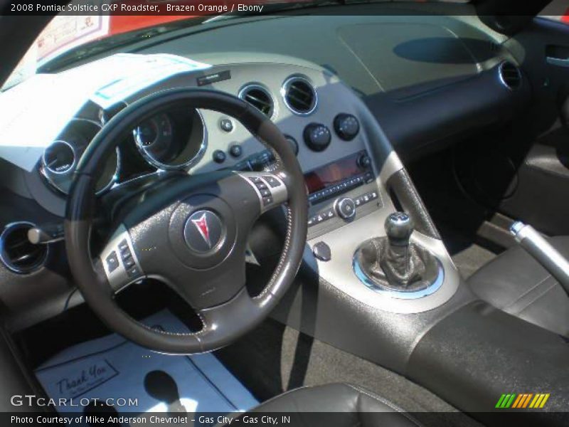 Brazen Orange / Ebony 2008 Pontiac Solstice GXP Roadster