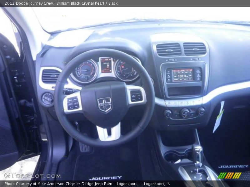 Brilliant Black Crystal Pearl / Black 2012 Dodge Journey Crew