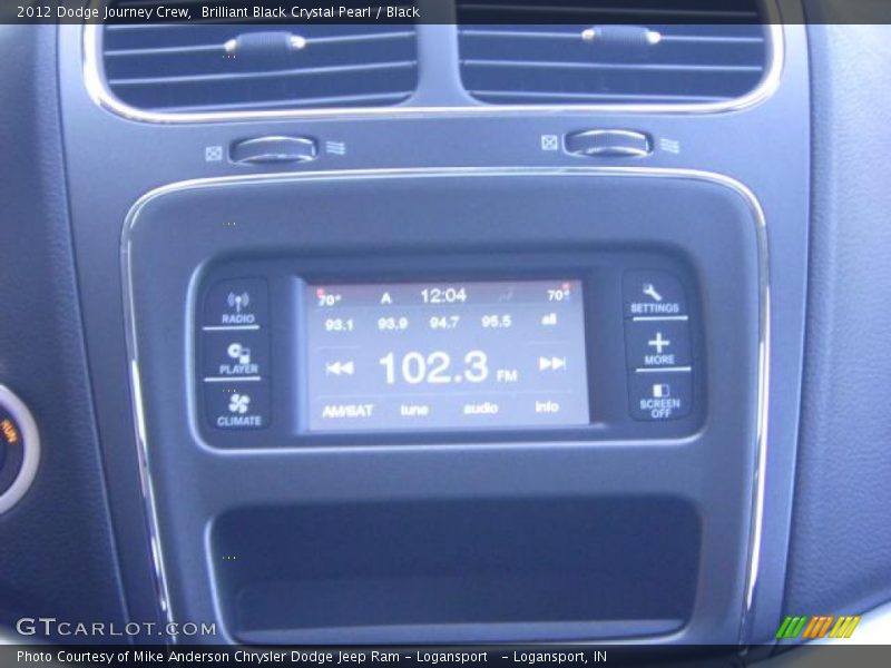 Brilliant Black Crystal Pearl / Black 2012 Dodge Journey Crew