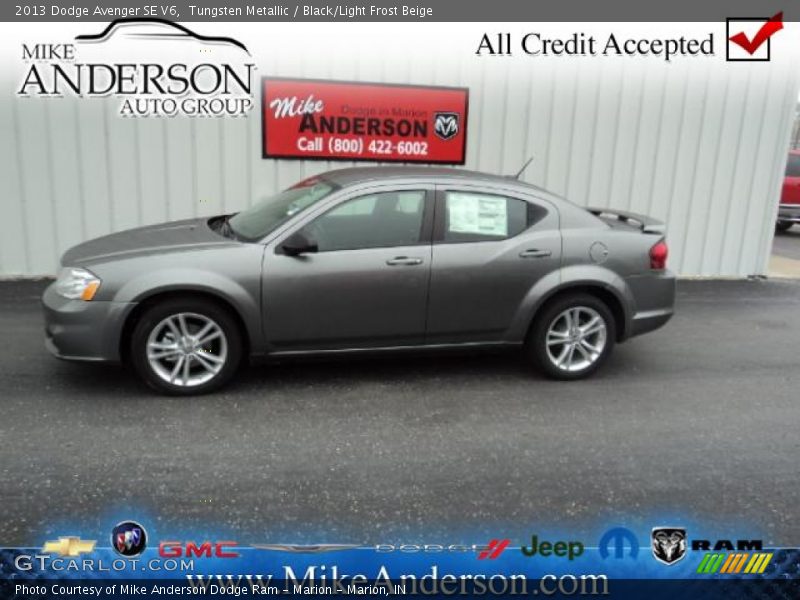 Tungsten Metallic / Black/Light Frost Beige 2013 Dodge Avenger SE V6