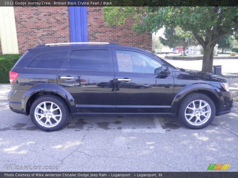 Brilliant Black Crystal Pearl / Black 2012 Dodge Journey Crew