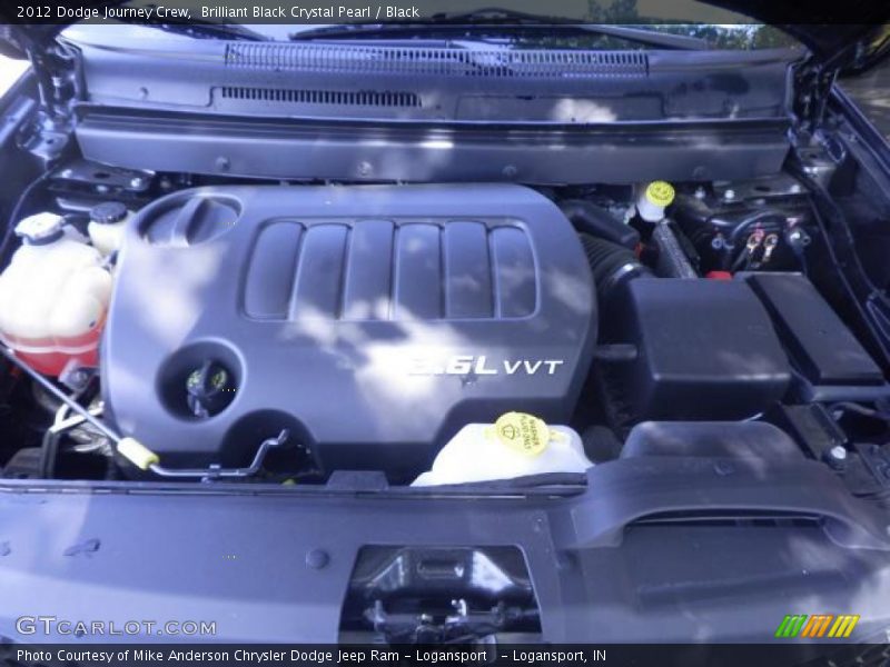 Brilliant Black Crystal Pearl / Black 2012 Dodge Journey Crew