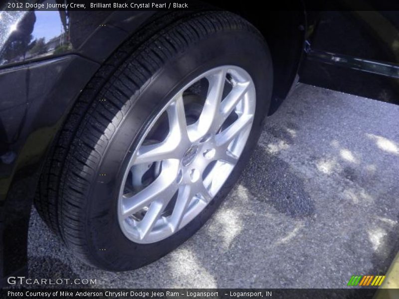 Brilliant Black Crystal Pearl / Black 2012 Dodge Journey Crew