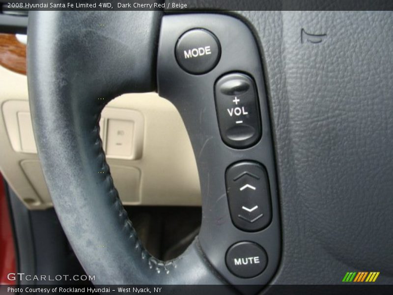 Dark Cherry Red / Beige 2008 Hyundai Santa Fe Limited 4WD
