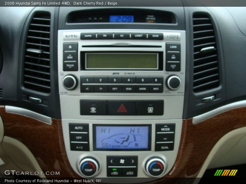 Dark Cherry Red / Beige 2008 Hyundai Santa Fe Limited 4WD