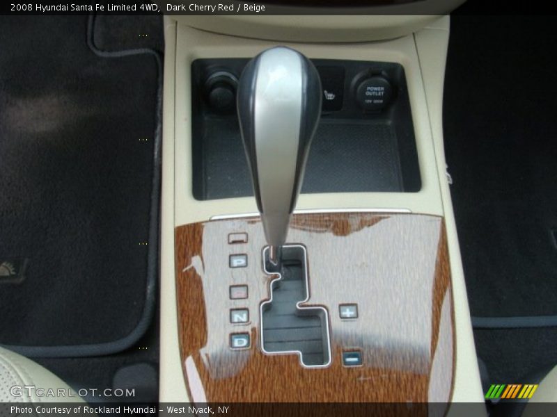 Dark Cherry Red / Beige 2008 Hyundai Santa Fe Limited 4WD