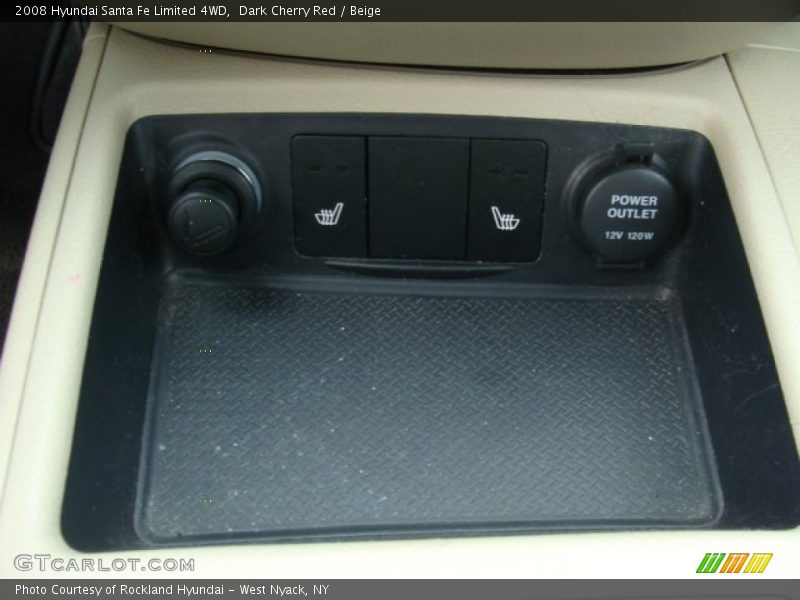 Dark Cherry Red / Beige 2008 Hyundai Santa Fe Limited 4WD