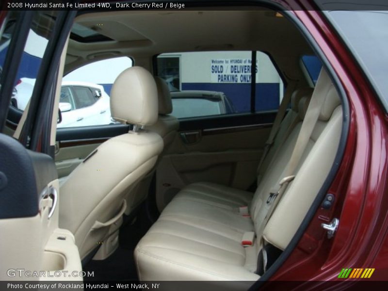 Dark Cherry Red / Beige 2008 Hyundai Santa Fe Limited 4WD