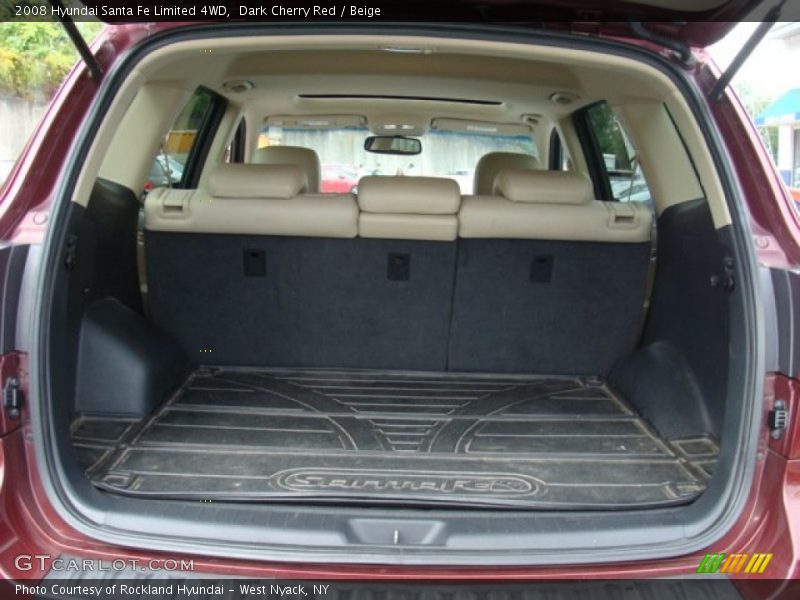 Dark Cherry Red / Beige 2008 Hyundai Santa Fe Limited 4WD