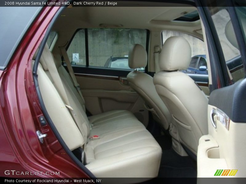 Dark Cherry Red / Beige 2008 Hyundai Santa Fe Limited 4WD