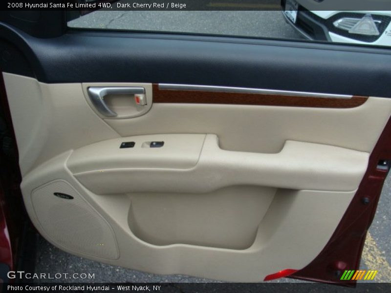 Dark Cherry Red / Beige 2008 Hyundai Santa Fe Limited 4WD
