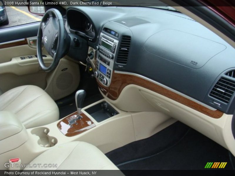 Dark Cherry Red / Beige 2008 Hyundai Santa Fe Limited 4WD