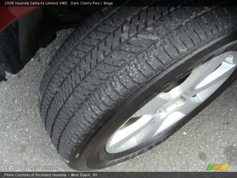 Dark Cherry Red / Beige 2008 Hyundai Santa Fe Limited 4WD