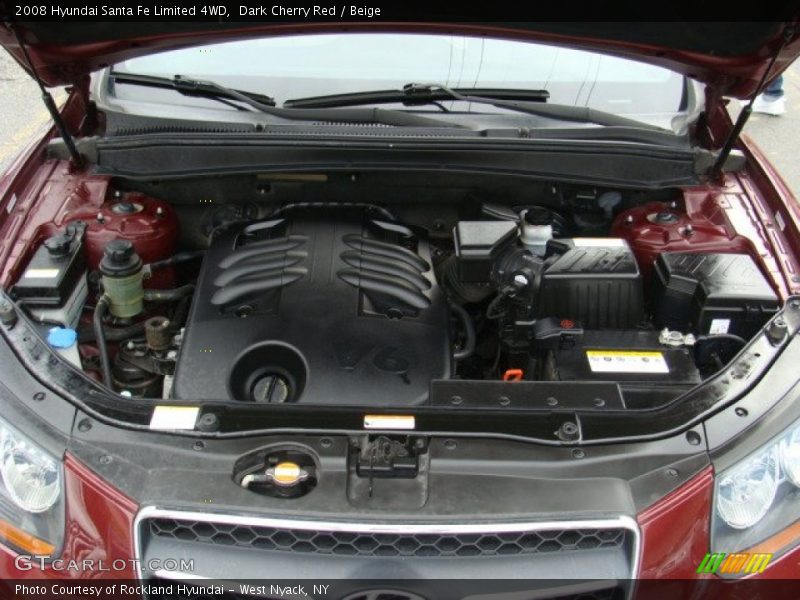 Dark Cherry Red / Beige 2008 Hyundai Santa Fe Limited 4WD