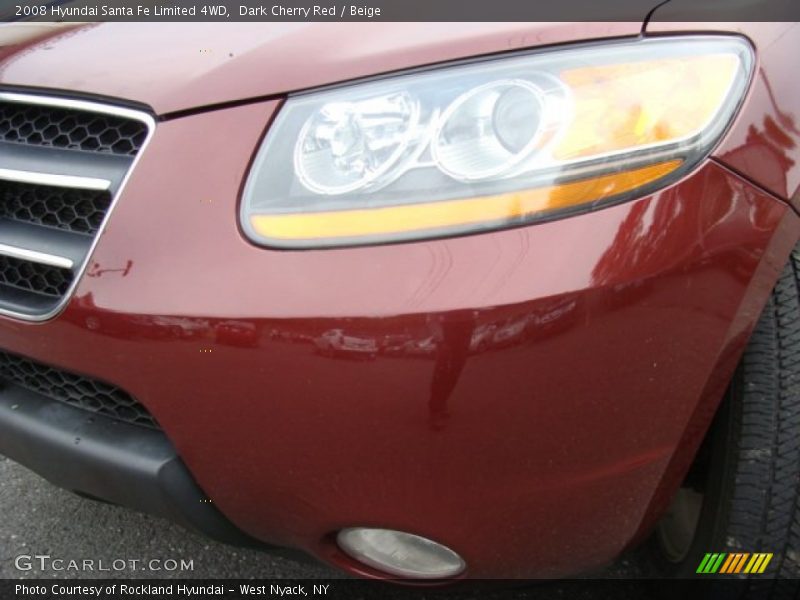 Dark Cherry Red / Beige 2008 Hyundai Santa Fe Limited 4WD