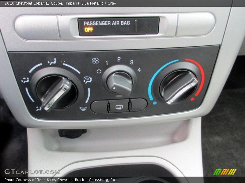 Controls of 2010 Cobalt LS Coupe