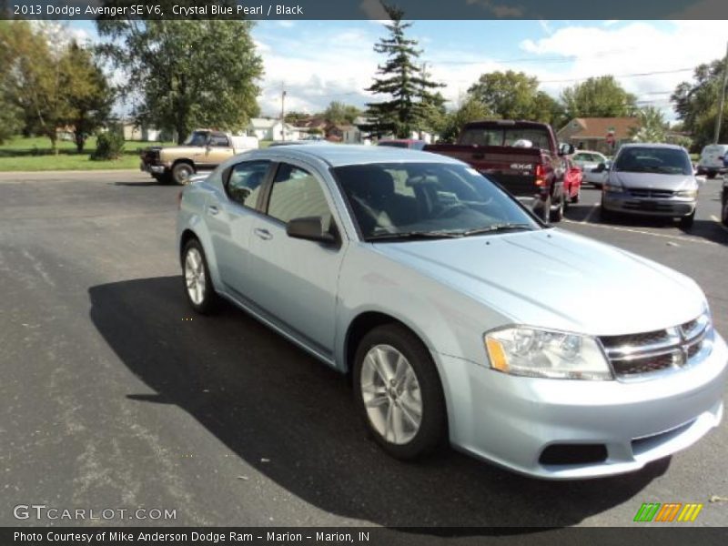 Crystal Blue Pearl / Black 2013 Dodge Avenger SE V6