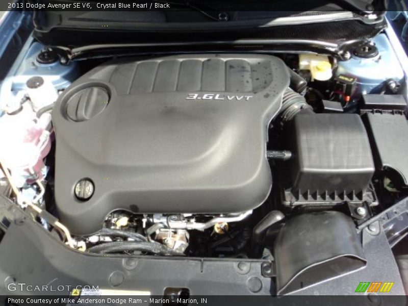 Crystal Blue Pearl / Black 2013 Dodge Avenger SE V6
