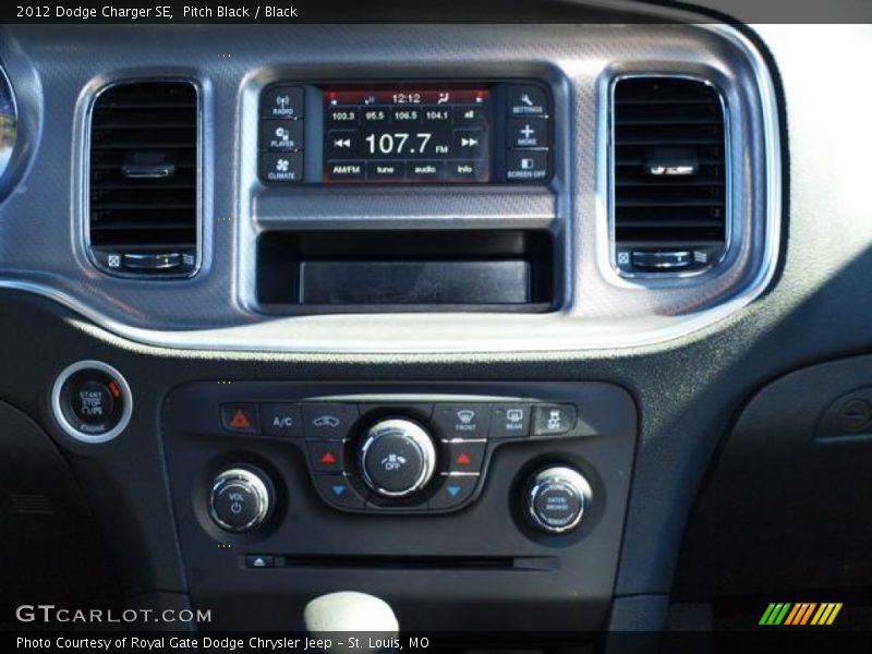 Pitch Black / Black 2012 Dodge Charger SE