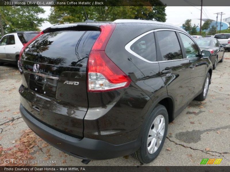 Kona Coffee Metallic / Black 2013 Honda CR-V EX-L AWD