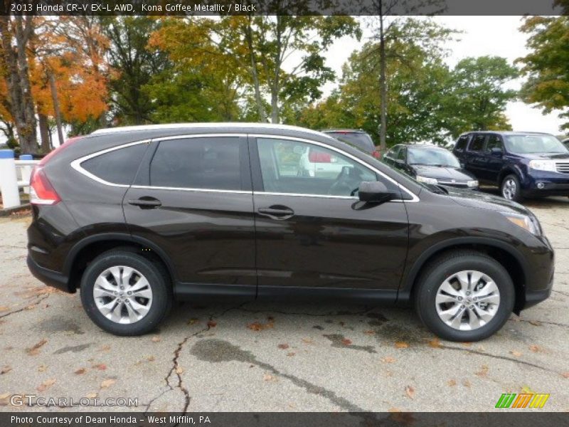 Kona Coffee Metallic / Black 2013 Honda CR-V EX-L AWD