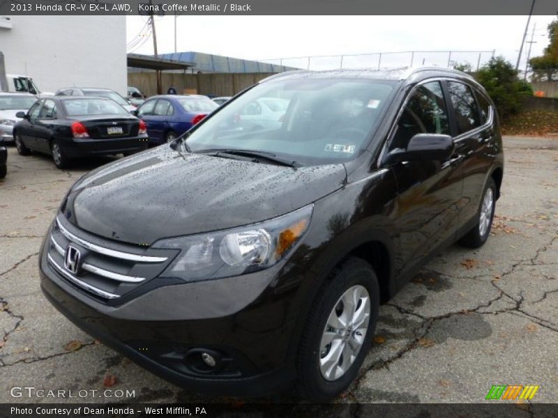 Kona Coffee Metallic / Black 2013 Honda CR-V EX-L AWD