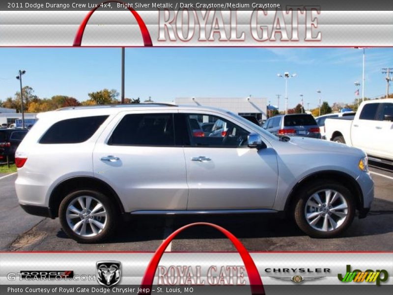 Bright Silver Metallic / Dark Graystone/Medium Graystone 2011 Dodge Durango Crew Lux 4x4