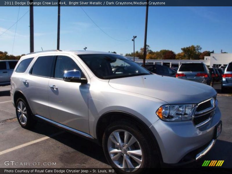 Bright Silver Metallic / Dark Graystone/Medium Graystone 2011 Dodge Durango Crew Lux 4x4