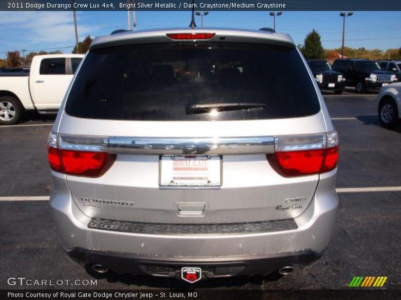Bright Silver Metallic / Dark Graystone/Medium Graystone 2011 Dodge Durango Crew Lux 4x4