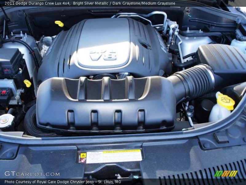 Bright Silver Metallic / Dark Graystone/Medium Graystone 2011 Dodge Durango Crew Lux 4x4