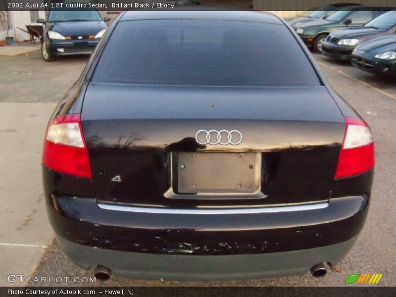 Brilliant Black / Ebony 2002 Audi A4 1.8T quattro Sedan