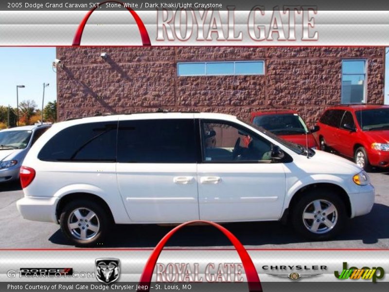 Stone White / Dark Khaki/Light Graystone 2005 Dodge Grand Caravan SXT