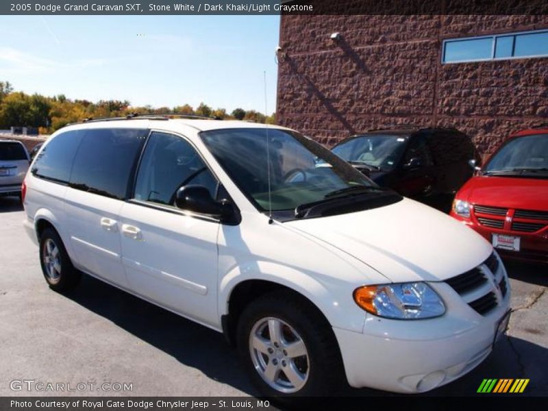 Stone White / Dark Khaki/Light Graystone 2005 Dodge Grand Caravan SXT