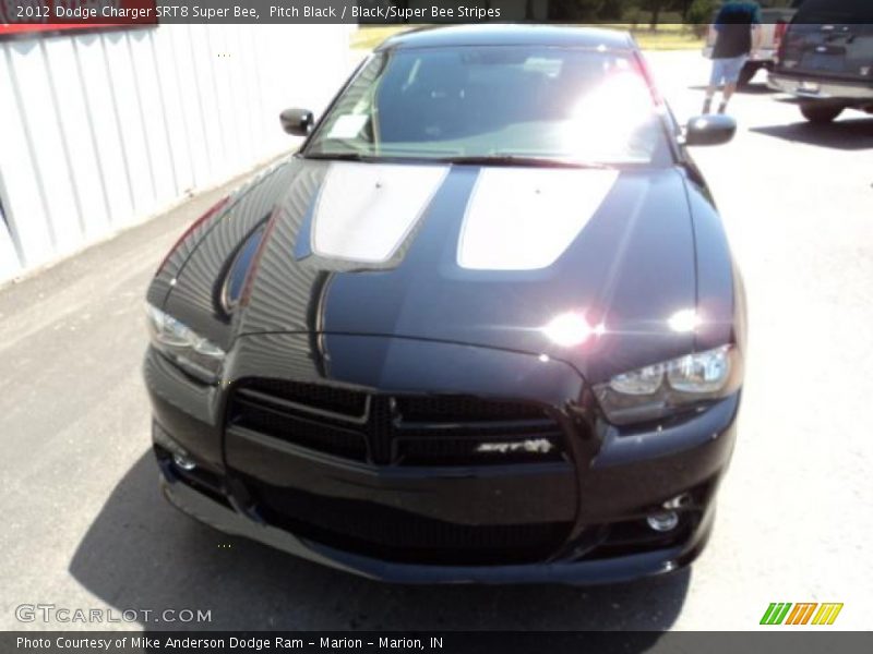 Pitch Black / Black/Super Bee Stripes 2012 Dodge Charger SRT8 Super Bee