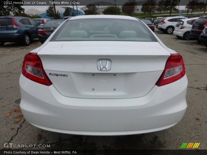 Taffeta White / Gray 2012 Honda Civic LX Coupe