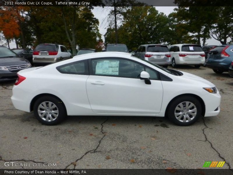 Taffeta White / Gray 2012 Honda Civic LX Coupe