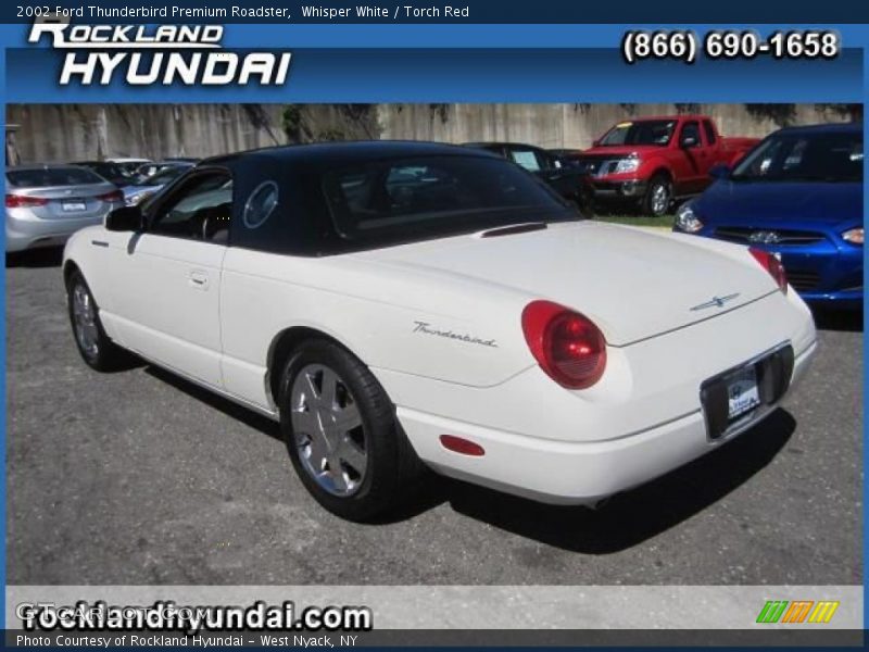 Whisper White / Torch Red 2002 Ford Thunderbird Premium Roadster