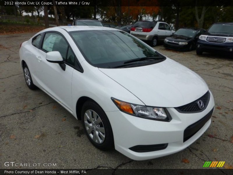 Taffeta White / Gray 2012 Honda Civic LX Coupe