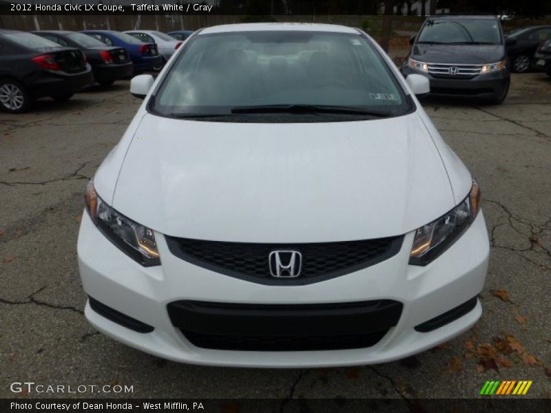 Taffeta White / Gray 2012 Honda Civic LX Coupe