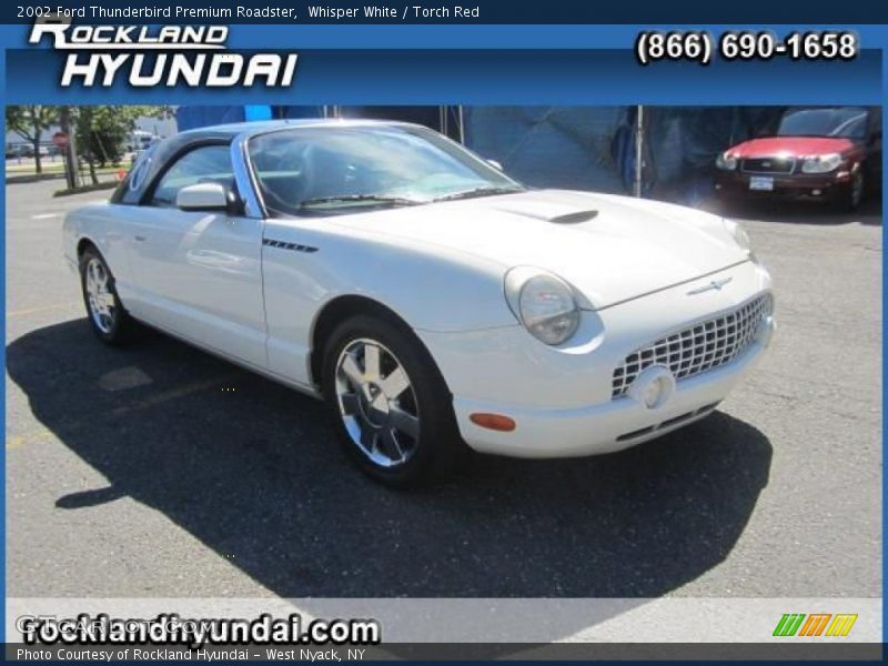 Whisper White / Torch Red 2002 Ford Thunderbird Premium Roadster