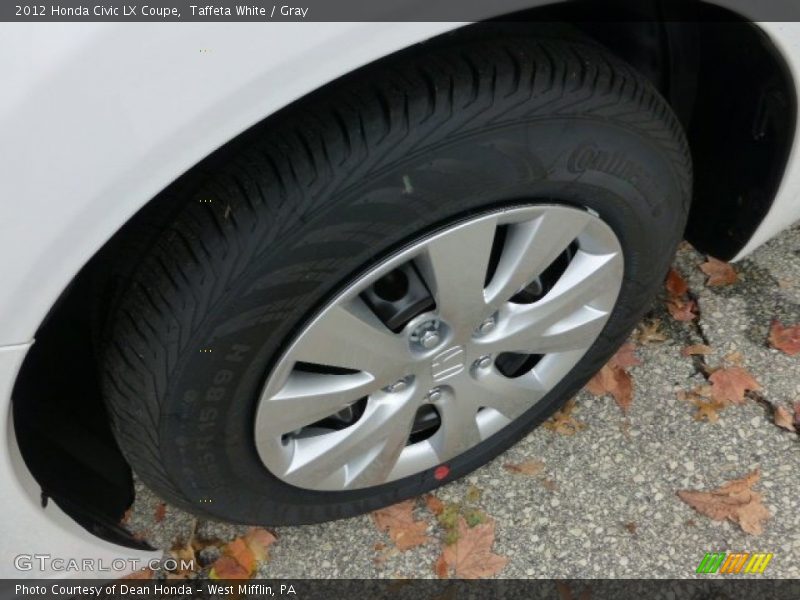 Taffeta White / Gray 2012 Honda Civic LX Coupe