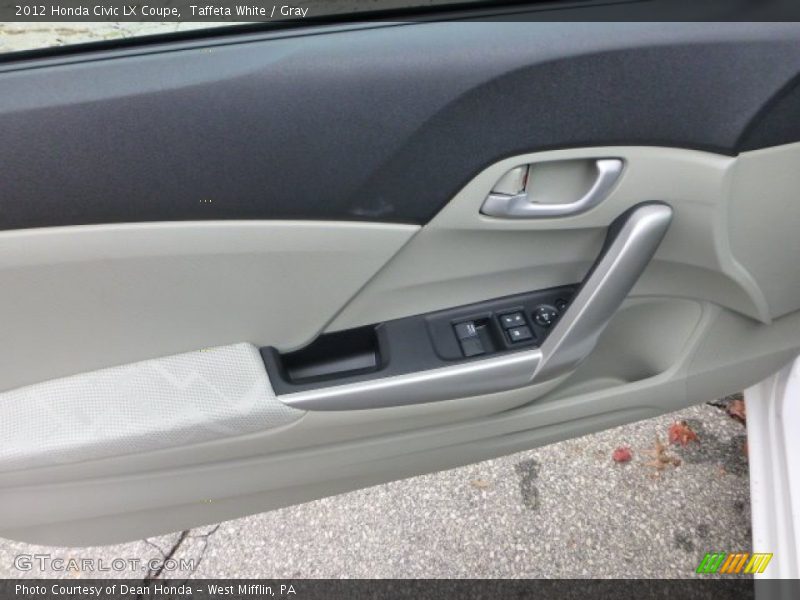 Taffeta White / Gray 2012 Honda Civic LX Coupe